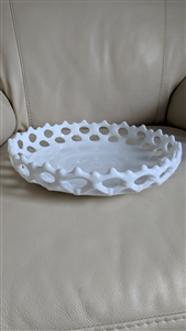 Westmoreland Doric pattern milk glass cupped bowl