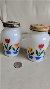 Original Fire King Anchor Hocking tulip shakers