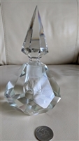 Cut crystal geometrical design huge perfume bottle