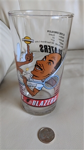Clyde Drexler Blazers 92 93 glass mug collectible