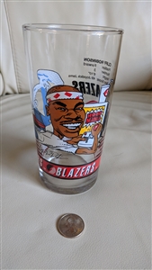 Cliff Robinson Blazers 92 93 glass mug collectible