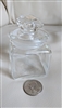 Apothecary clear glass bottle with stopper storage