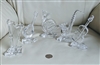 Italian clear crystal musical instruments display