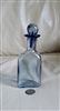 Aqua blue bobble inclusion glass bottle with cork