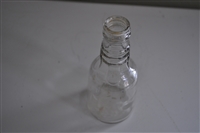 VIntage soda storage clear glass bottle embossed