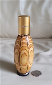 Perfume cologne glbottle wooden mosaic encased