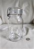 Glass jar with lid and wire bail