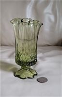 Rose Green by Fenton glass handkerchief holder