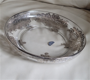 Silver City Sterling over crystal serving bowl