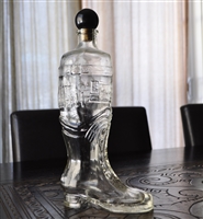 Italian boot shaped embossed large bottle