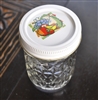 Ball medium glass jar in diamond pattern