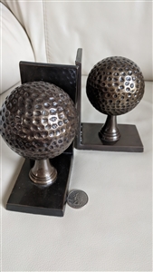 Metal golf balls bookends set of two made in India