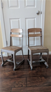 Metal and wood school kids chairs Michigan ENVOY