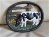 Cow oval shape trivet in cast iron kitchen server