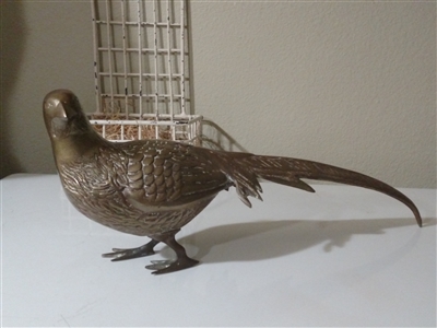 Brass pheasant vintage decorative display