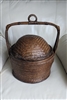 Antique Chinese Asian wedding basket with lid