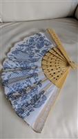 Asian handmade hand fan in floral design