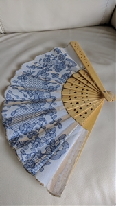 Asian handmade hand fan in floral design