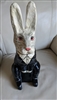 Paper mache large rabbit money bank and decor