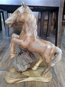 Driftwood Stallion carving vintage Folk Art