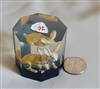 Lucite hexagonal paperweight Rabbit Malta