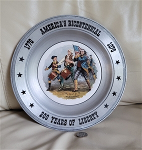 America's Bicentennial pewter plate 1976