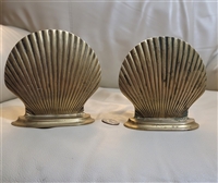 Brass seashell bookends Nautical home decor