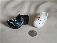 Metal Dutch clogs salt and pepper shakers