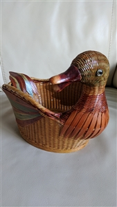 Colorful Duck woven basket decoration or storage