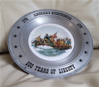 America's Bicentennial pewter plate 1976