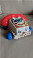 1961 Fisher Price Chatter Pull Along Rotary Phone