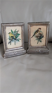 Ph Gonner Bookends with Sparrows decor mold frame