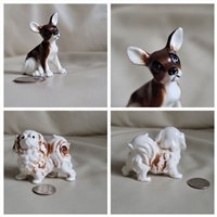 Japanese Porcelain vintage dogs figures for decor