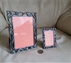 Picture frame metal floral border set of two