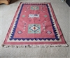 Vintage JUTE woven rug with Elephant center decor