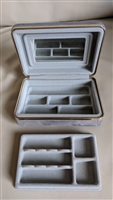 Grey plush portable travel storage case