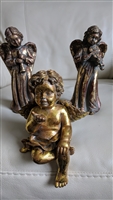 Angels candle holder and shelf decor cherub