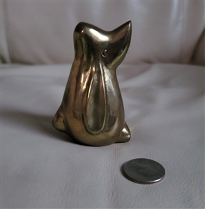 Leonard Silver mgt co solid brass dog paperweight