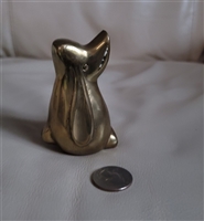 Leonard Silver mgt co solid brass dog paperweight