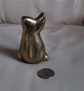 Leonard Silver mgt co solid brass dog paperweight