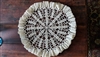 Large hand crochet doily for table decor textile