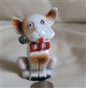 Dog Japanese porcelain figurines display