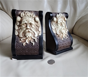 preowned vintage lego japan zeus chalkware bookends