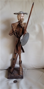 Don Quixote paper mache figure Folk Art Mexico vintage collectible home decor