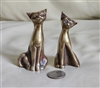 Vintage heavier metal cats figurines, paperweights, desk and home decor.