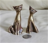 Vintage metal cats paperweights home decor and gift idea vintage collectible
