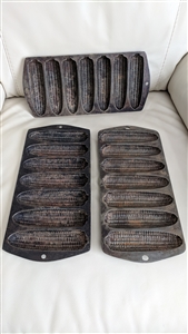 Vintage cast iron cornbread or muffin pan set of 3 vintage kitchen accessories