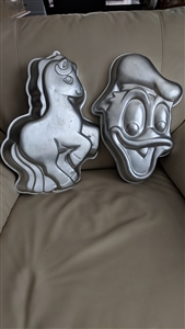 Donald Duck Disney and My Little Pony baking pans