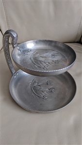Everlast Forged Aluminum double plate tier server vintage centerpiece table display and gifts idea