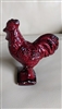 Cast Iron Burgundy Rooster paperweight decor hand forged elegant home decor and gift idea